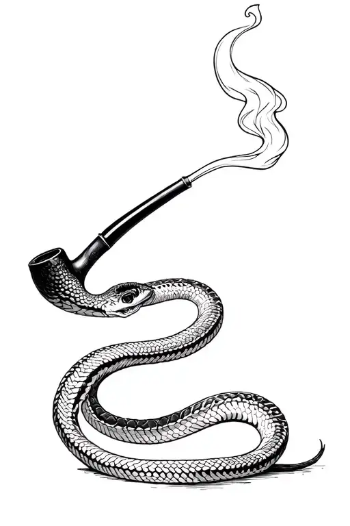 Badass Snake Smoking Pipe