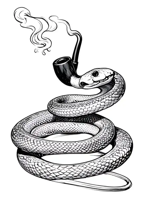 Badass Snake Smoking Pipe