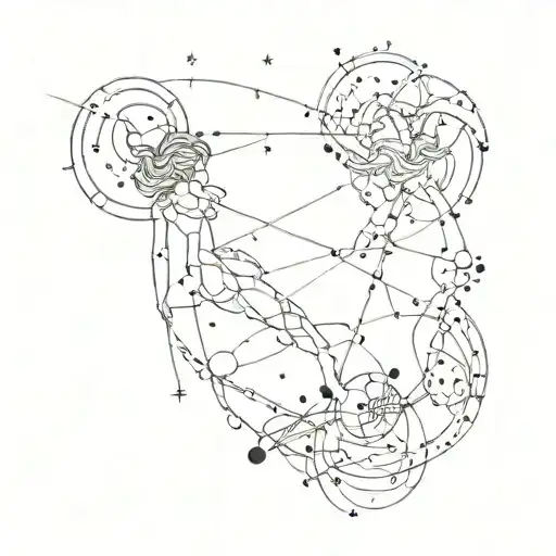 Gemini And Cancer Constellation Intertwining