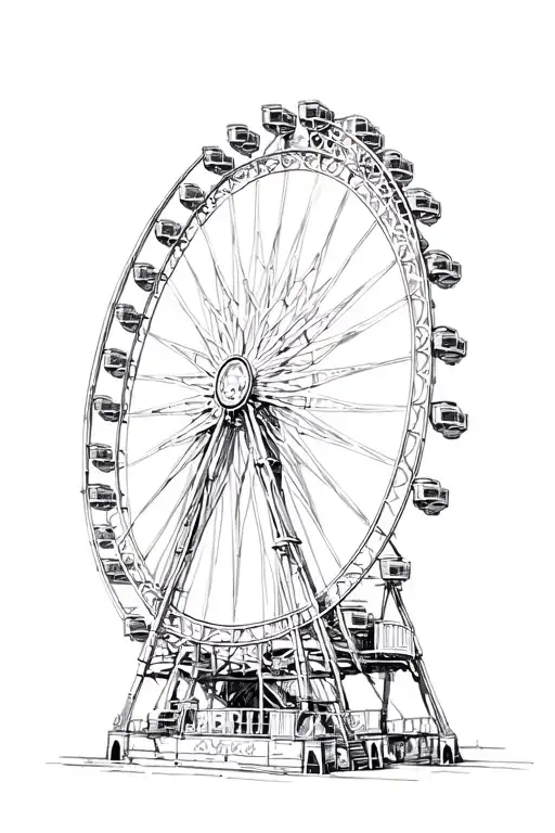 Creepy Ferris Wheel Spinning