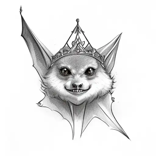 Bat Wearing A Crown