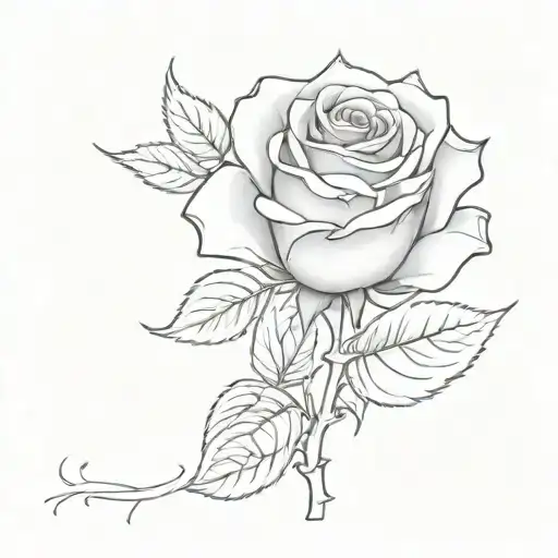 A Rose Blessed Stem Wrapped