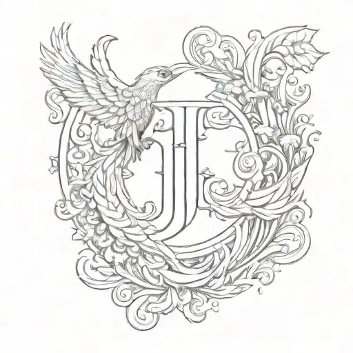 Phoenix Letter J