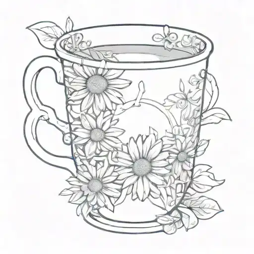 Gazebo Daisies Coffee Cup