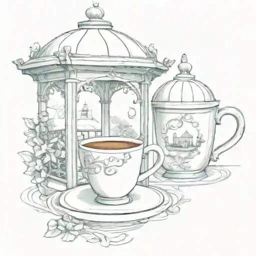 Gazebo And Coffee Cup