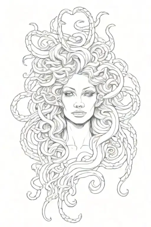 The Gorgon Medusa Surrounded