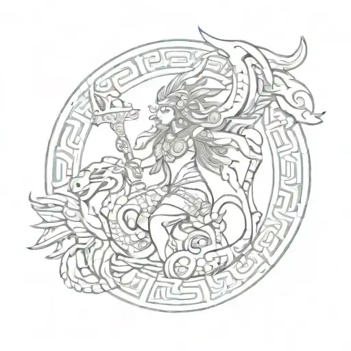 Aztec God Quetzalcoatl And Norse Goddess Eir