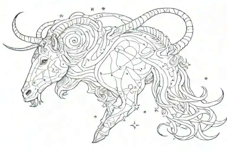 Capricorn With Its Constellations