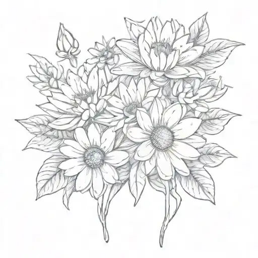 Daisies Water Lilies And Holly