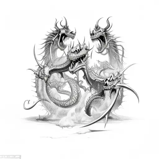 Demons Fight Dragons Skeleton