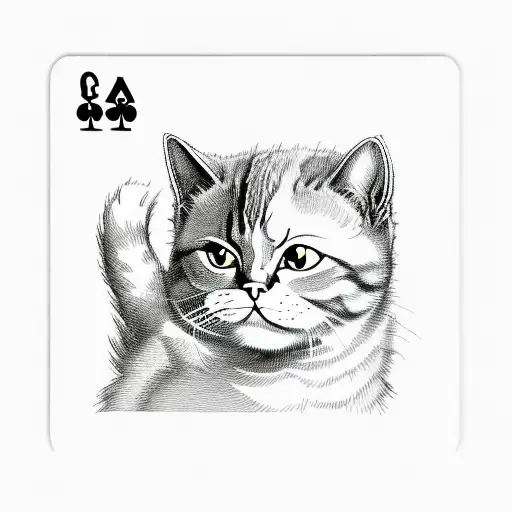Poker Cat Card