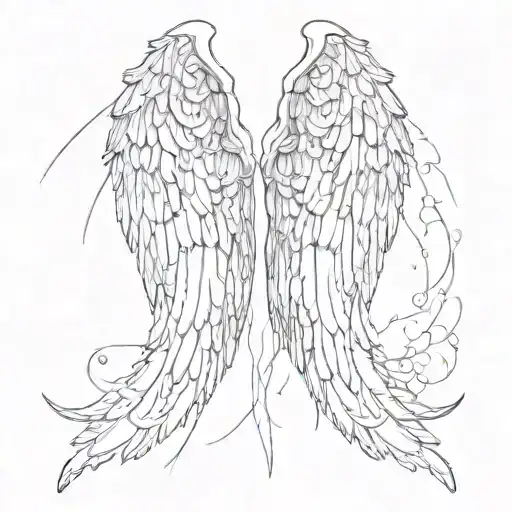 Angel Wings With Amv Inside It