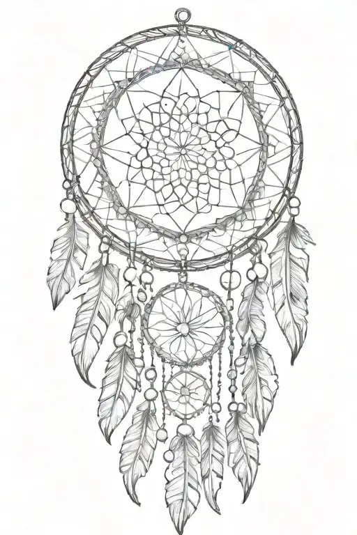 Half Circle Dream Catcher With Rainbow And Lotus Flower