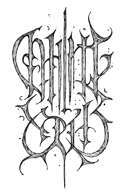 Dark Lettering Style Likely Unreadable