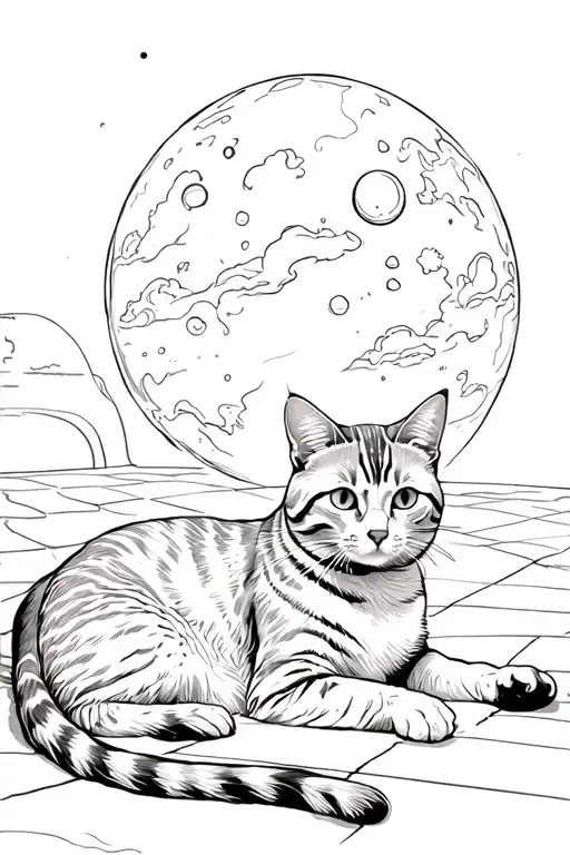 Space And Cat Lounging