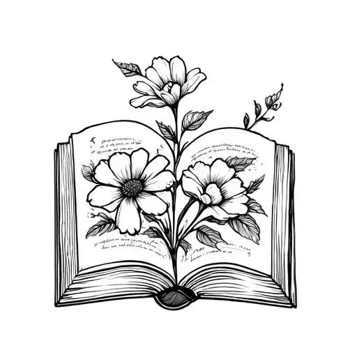 Book With Flowers Blooming