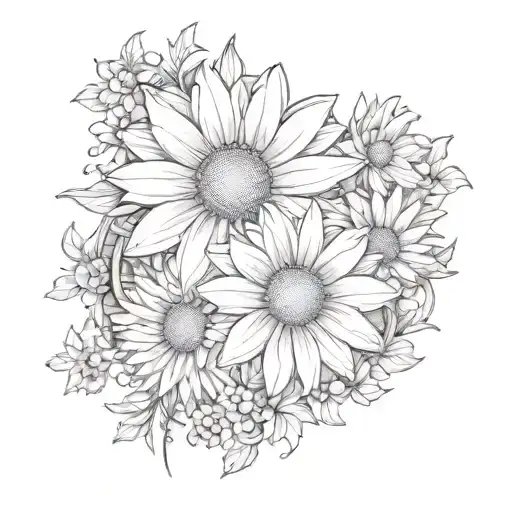 Daisy And Aster Human Spine Tattoo Fine Line Long