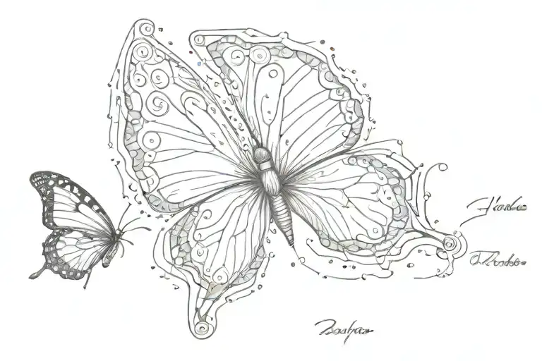 Butterfly And Quote Written