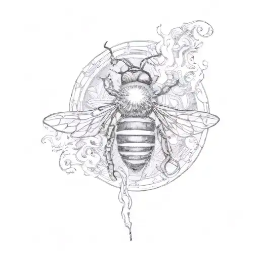 A Bee In Flames