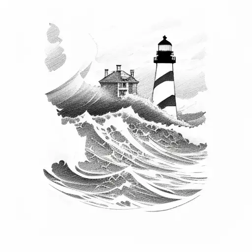 Lighthouse And A Wave