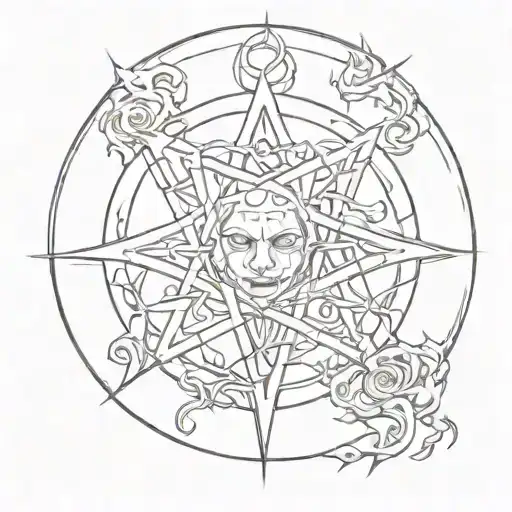 Demon And Pentagram