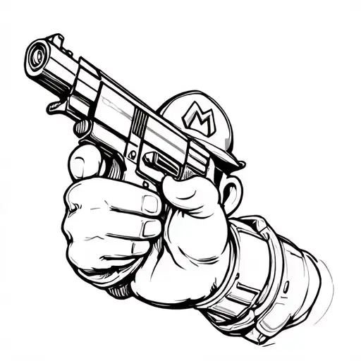 Mario Gun In One Hand