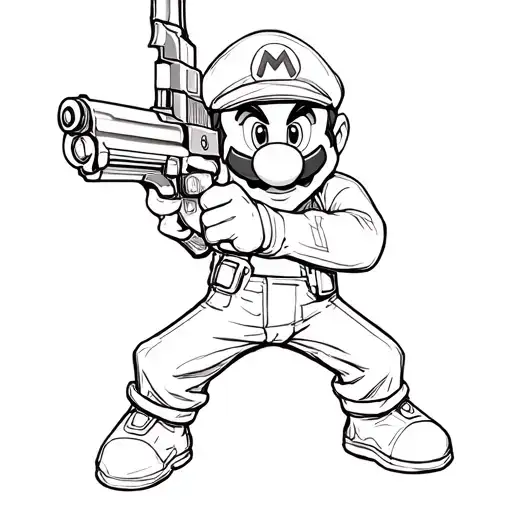 Mario With A Gun