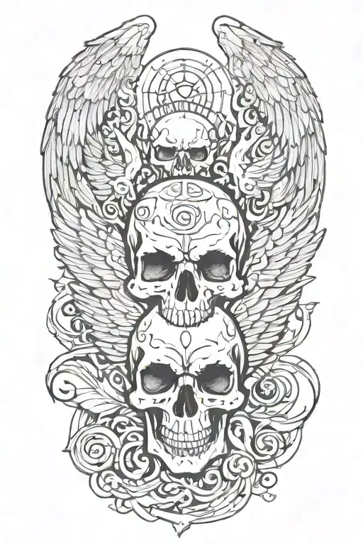 Skull With Angel Wings