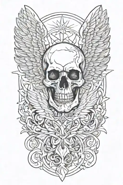 Skull With Angel Wings