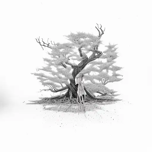 Tree Dead And Alive Split In Half