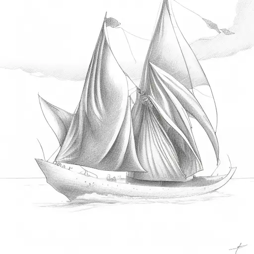 Devil And A Angel Pull On A Sail