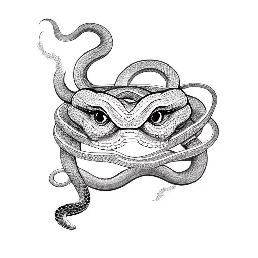Snake Coming Out Of Mask