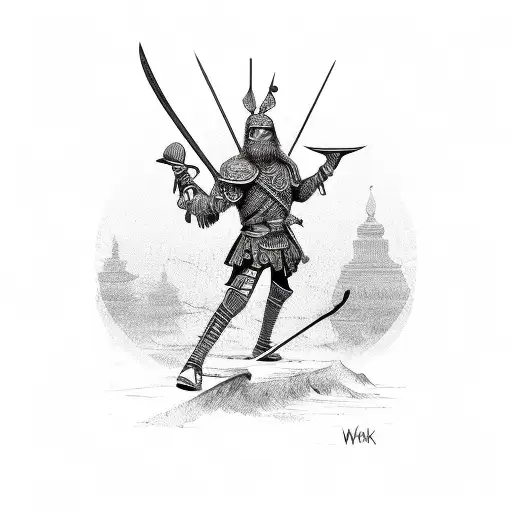 Stick Men Warriors From Different Eras Of Time