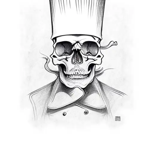 Chef Skull With Vietnamese Writing