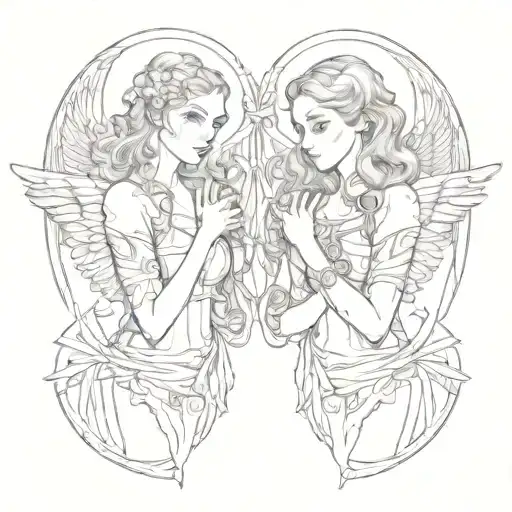 Angel And Davil With 13