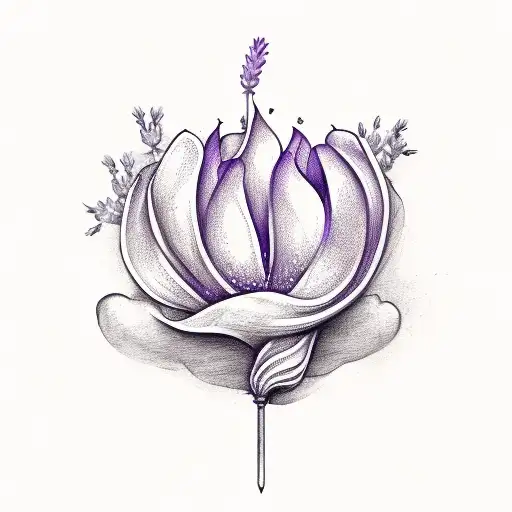 The Word Lavender In Font With Lavenders