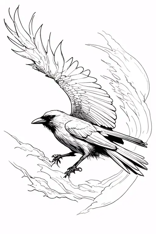 Crow Flying