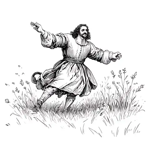 Shakespeare Pranceing In A Feild Full Of Nature