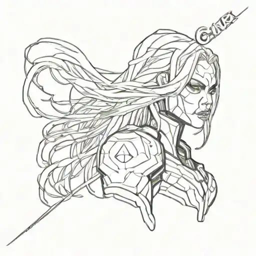 Gamora Text Only Style Lettering