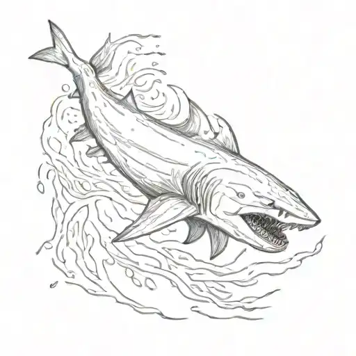 Bloody Shark Swimming