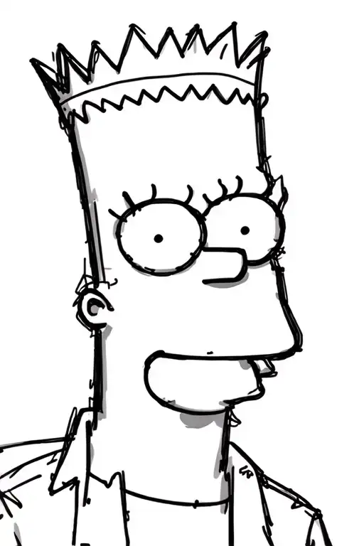 Bart Simpson In The Style Of Basquiat Crown