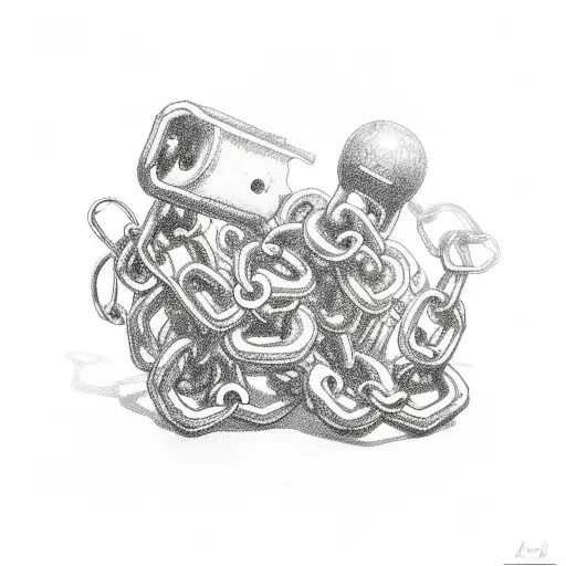 Number 69 As Chain Which Broken In Middle