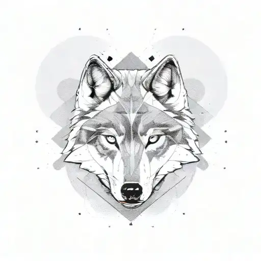 Abstract Wolf Head