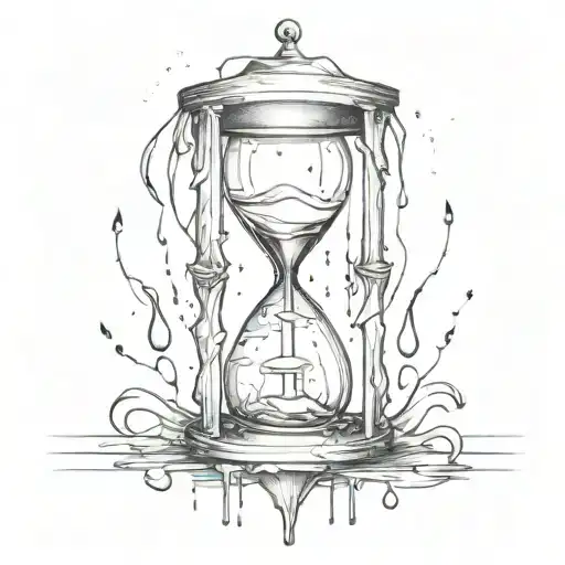 Emo Inspired Hourglass Dripping With Tears