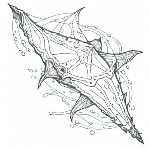 Manta Ray With Water