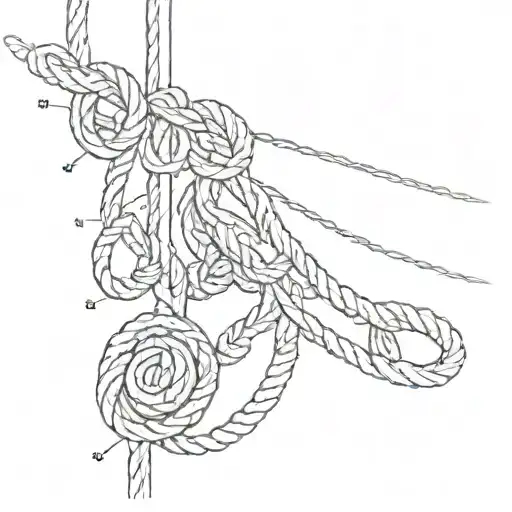 Climbing Ropes Forming Geometric Shapes With Travel Symbols