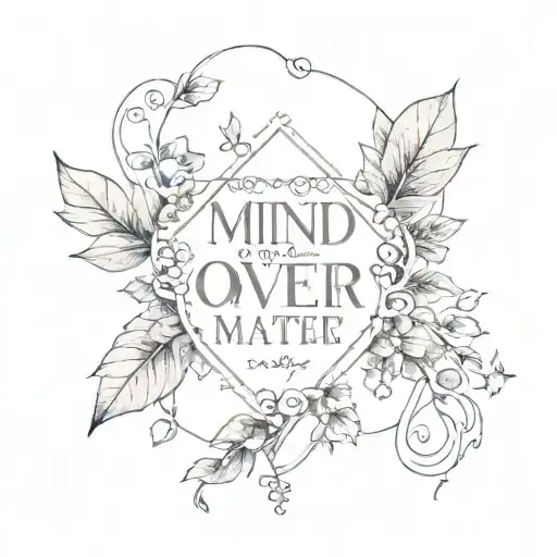 Mind Over Matter Is Magic Scripture Tattoo With Ivy Design Frank Ocean Inspired Pretty