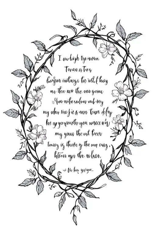 Bible Verse Intertwined With Vines And Flowers