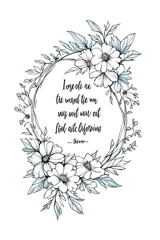 Bible Verse Intertwined With Flowers