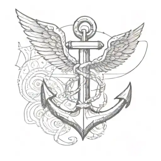 Anchor With Wings